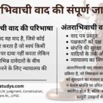 अन्तराभिवाची वाद परिभाषा, तत्व और न्यायिक प्रक्रिया की विस्तृत व्याख्या