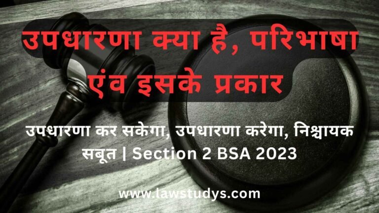 उपधारणा क्या है, परिभाषा एंव इसके प्रकार